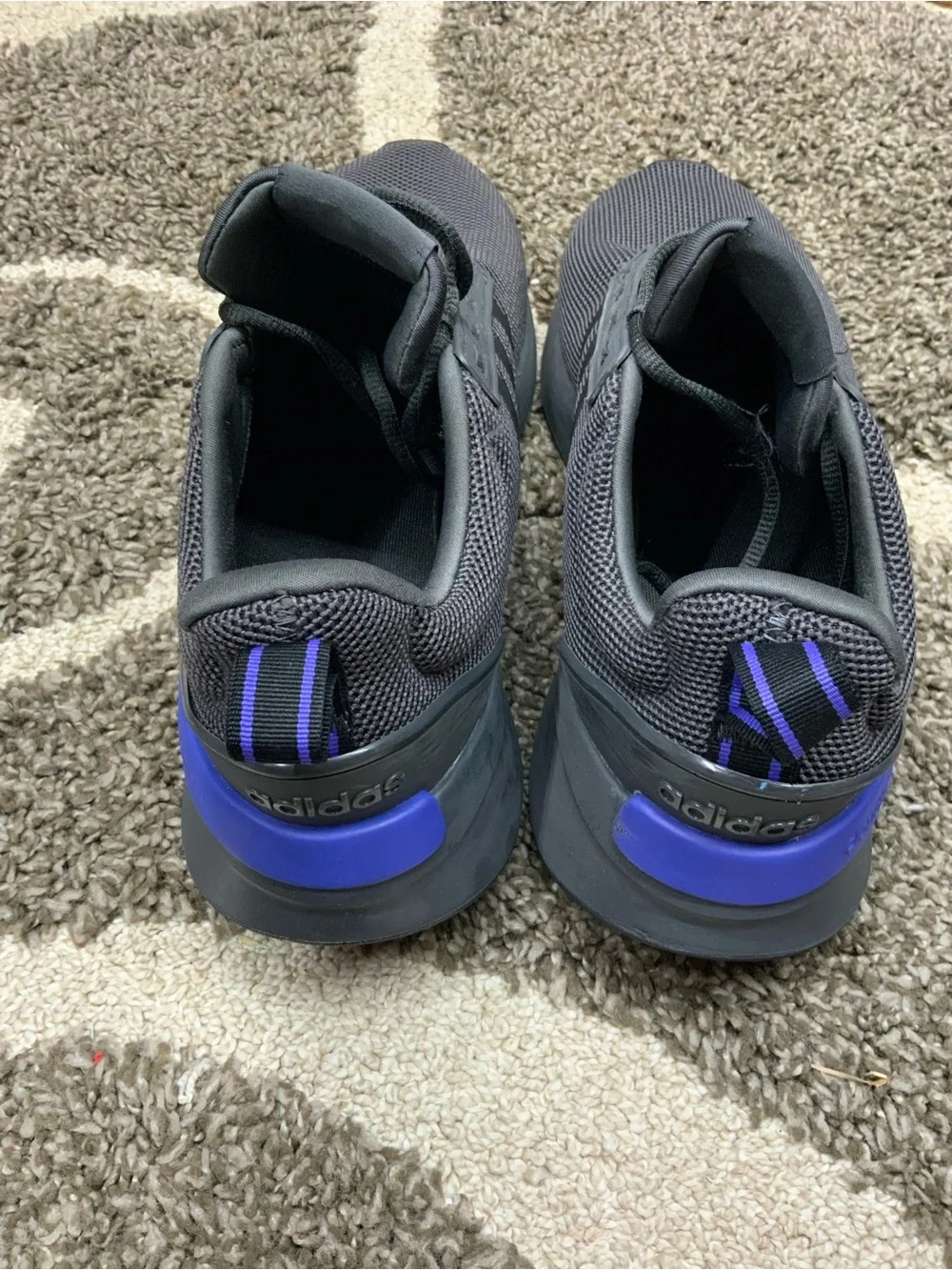 Adidas Racer TR21 GZ8185 Men’s Running Shoes Gray Black Purple Size 11.5